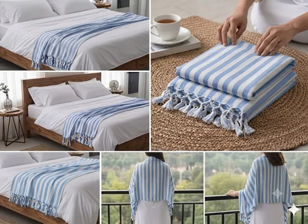 Blue_Strip_Lightweight_Yet_Warm_Ac_Comforter