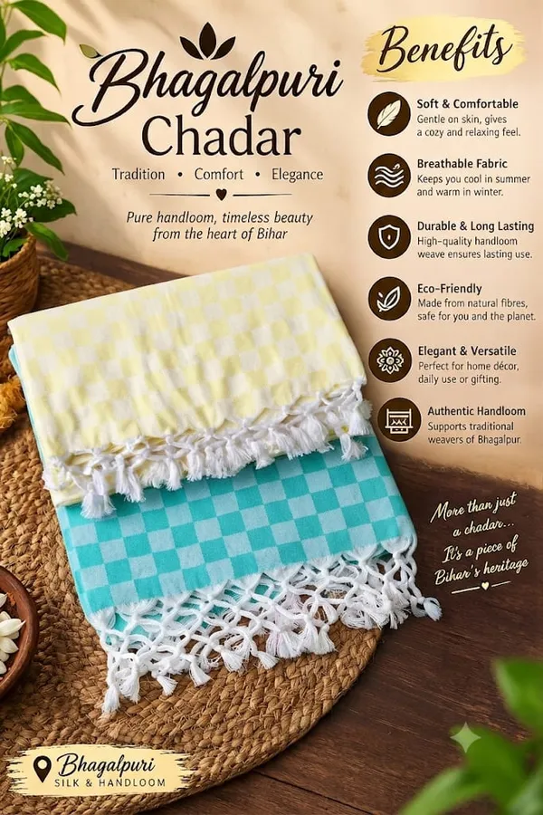 Pack_Of_2_3D_Bhagalpuri_Silk/Dull_Chadar_Soft_And_Silky_Chadar