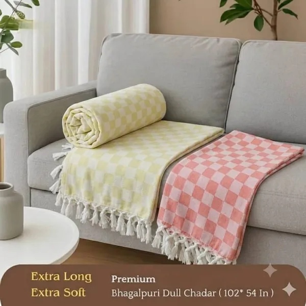Pack_Of_2_Super_Premium_Bhagalpuri_Silk/Dull_Chadar_Soft_&_Silky_Peach_3D_&_Lemon_3D