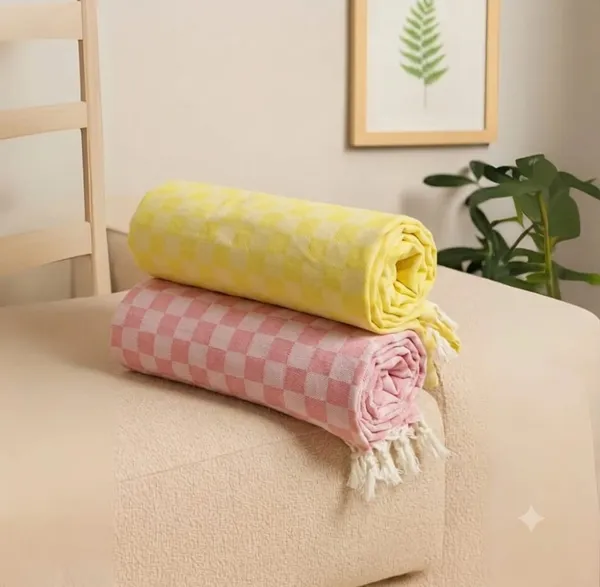Pack_Of_2_Super_Premium_Bhagalpuri_Silk/Dull_Chadar_Soft_&_Silky_Peach_3D_&_Lemon_3D
