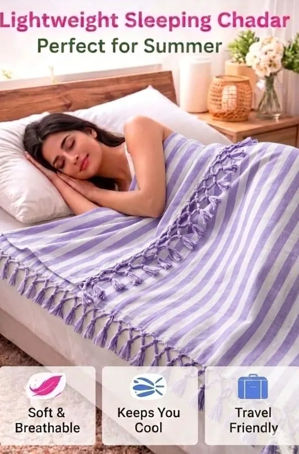 Soft_Bhagalpuri_Andi_Chadar_Purple_Strip_Summer_Blanket_