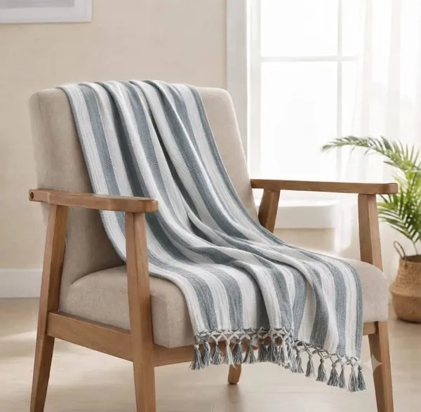 Bhagalpuri_Silky_Chadar_Grey_Strip_with_Extra_Soft_Feel