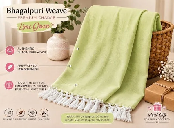 Bhagalpuri_silk/Dull_Green_Lightweight_Yet_Warm_Ac_Comforter