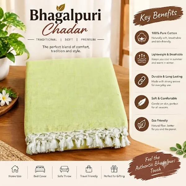 Bhagalpuri_silk/Dull_Green_Lightweight_Yet_Warm_Ac_Comforter