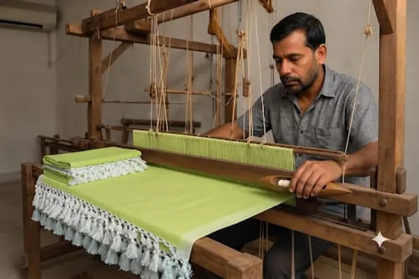 Bhagalpuri_silk/Dull_Green_Lightweight_Yet_Warm_Ac_Comforter