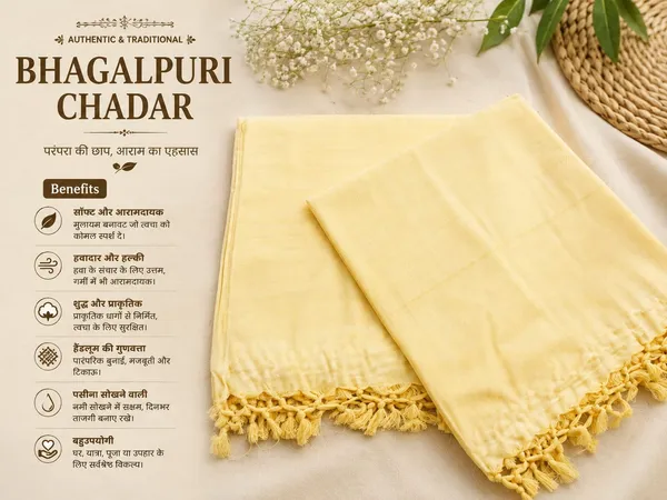 Pack_OF_2_Very_Soft_&_Silky_Chadar_Yellow_Plain_