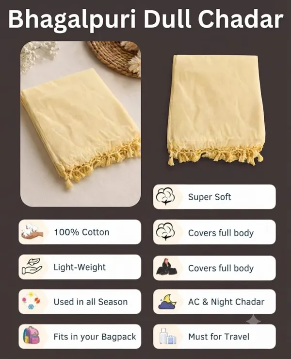 Pack_OF_2_Very_Soft_&_Silky_Chadar_Yellow_Plain_