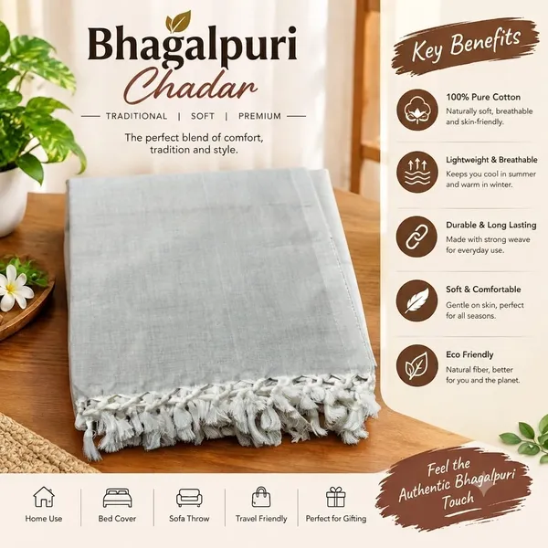 Bhagalpuri_Dull_Chader_Grey_Plain_Ac_Comfoter_Very_Soft_Andi_Chadar