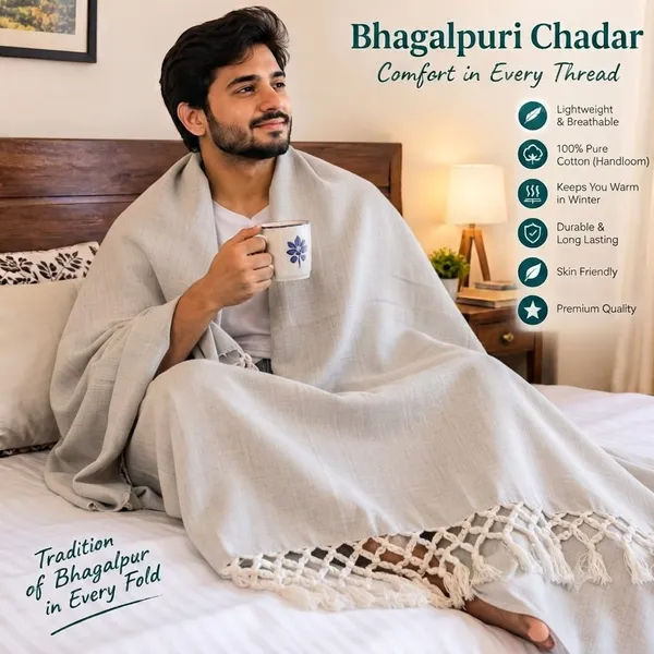 Bhagalpuri_Dull_Chader_Grey_Plain_Ac_Comfoter_Very_Soft_Andi_Chadar