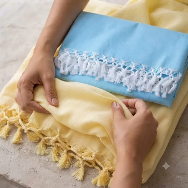 Top_Quality_Bhagalpuri_Chadar_Extra_Soft_Yellow_&_Skyblue_Plain_Chadar