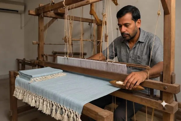 Bhagalpuri_Chadar_Top_Quality_Blue_Plain_Very_Soft_&_Comfort_