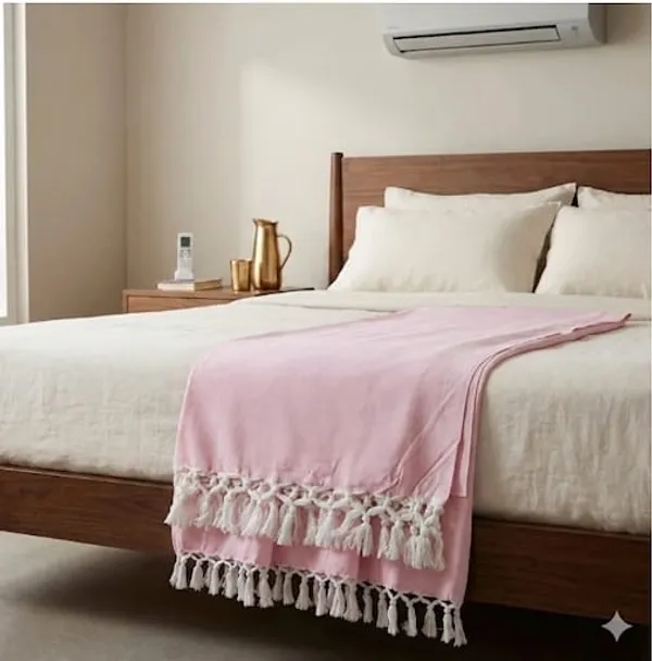 Pink_Plain_Bhagalpuri_Silk_Chadar_Very_Soft_&_Comforter