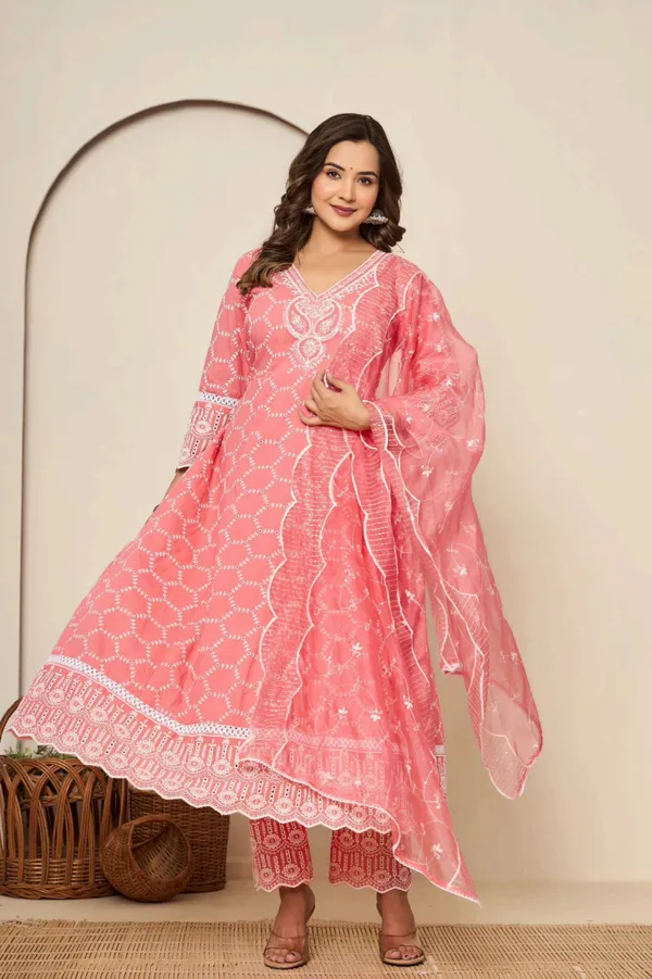 Anarkali_Suit_Set_Pink_Embroidered_With_Dupatta