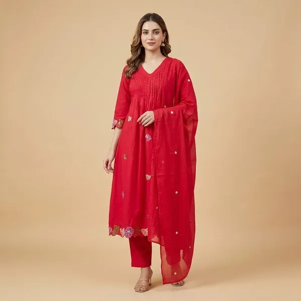 Anarkali_Suit_Set_Red_Embroidered_Kurta_Set_With_Dupatta
