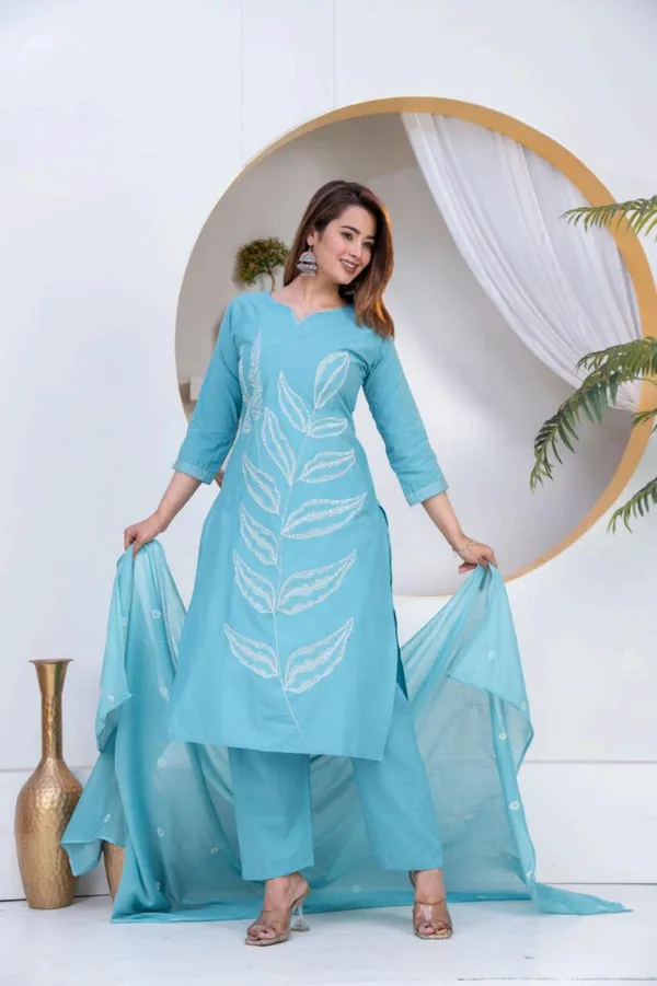 Kurta_Palazzo_Set_Sky_Blue_Embroidered_With_Dupatta