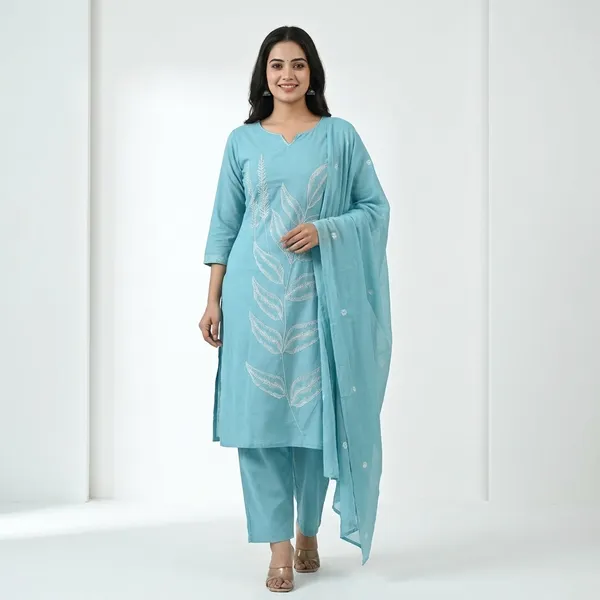 Kurta_Palazzo_Set_Sky_Blue_Embroidered_With_Dupatta