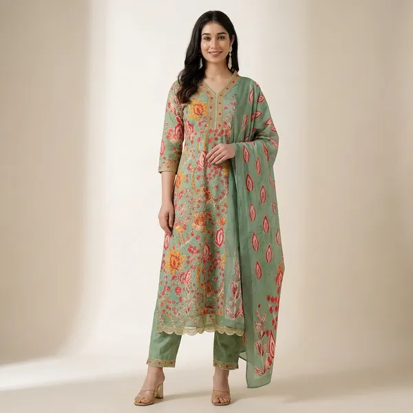 Anarkali_Suit_Set_Floral_Printed_With_Scalloped_Hem_And_Dupatta