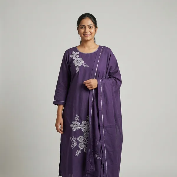 Kurta_Palazzo_Set_Purple_Embroidered_Long_Design