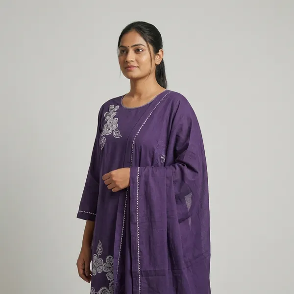 Kurta_Palazzo_Set_Purple_Embroidered_Long_Design