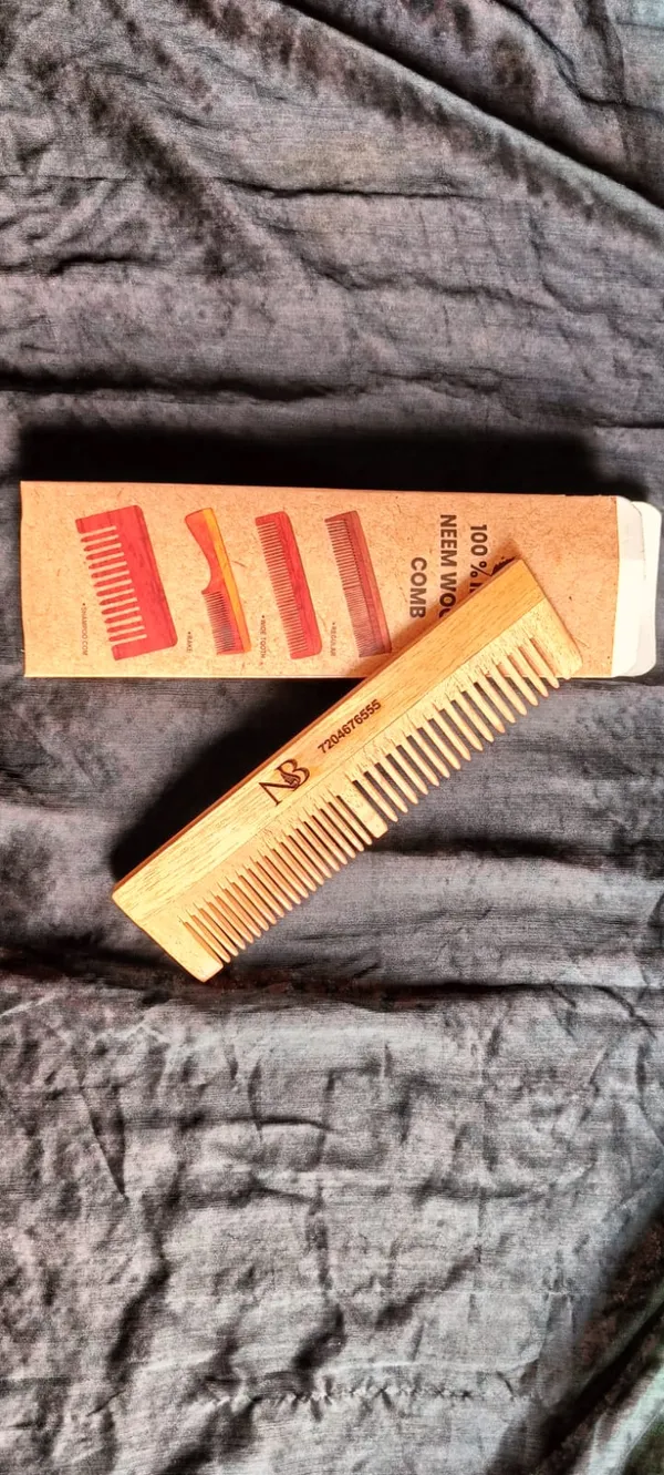 100_Percent_Neem_Comb_Natural_Indian_Handcrafted_Hair_Comb_Pack_2