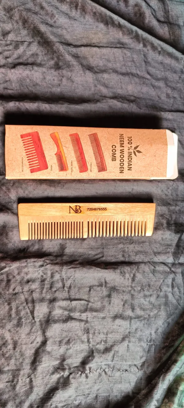 100_Percent_Neem_Comb_Natural_Indian_Handcrafted_Hair_Comb_Pack_2