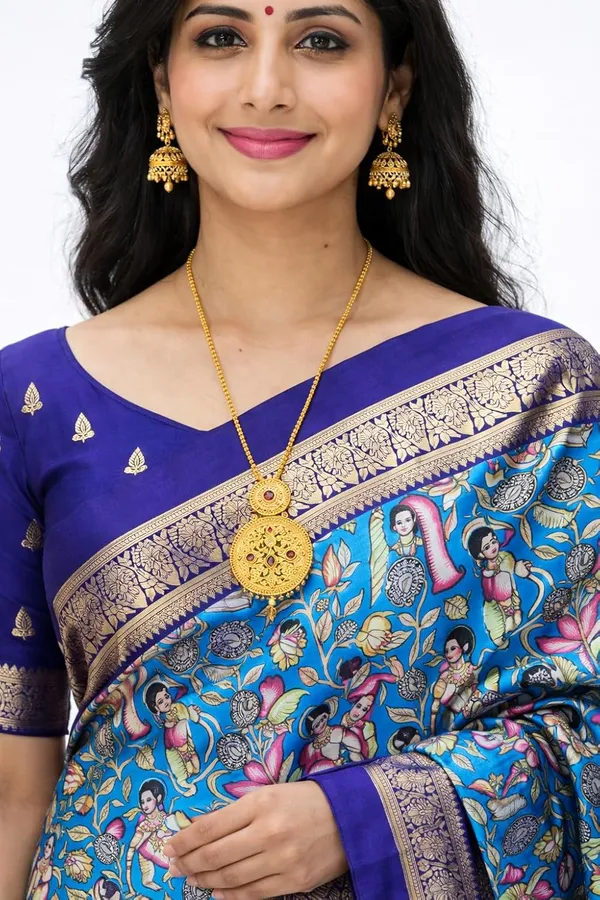 Firozi_Dola_Silk_Saree_For_Women