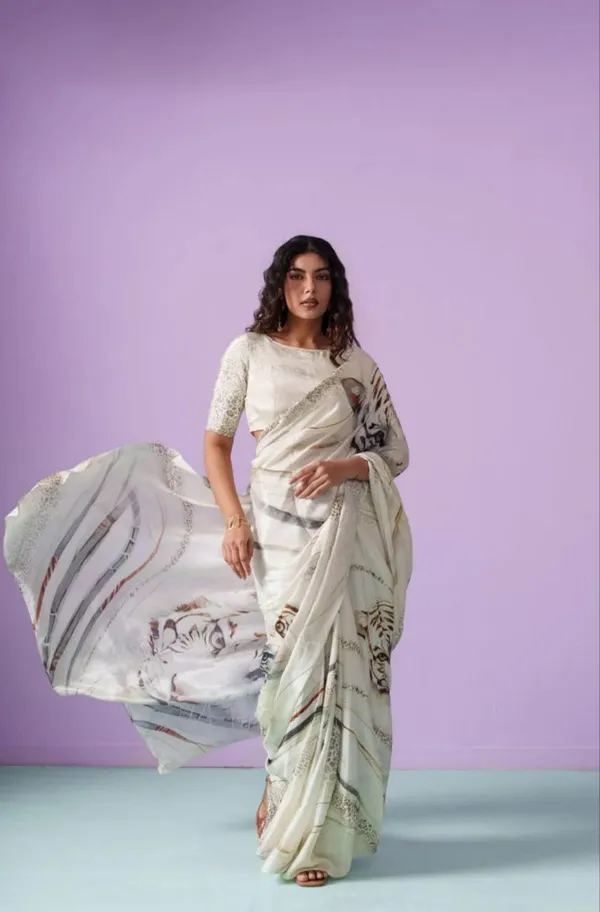 White_Satin_Saree_For_Women