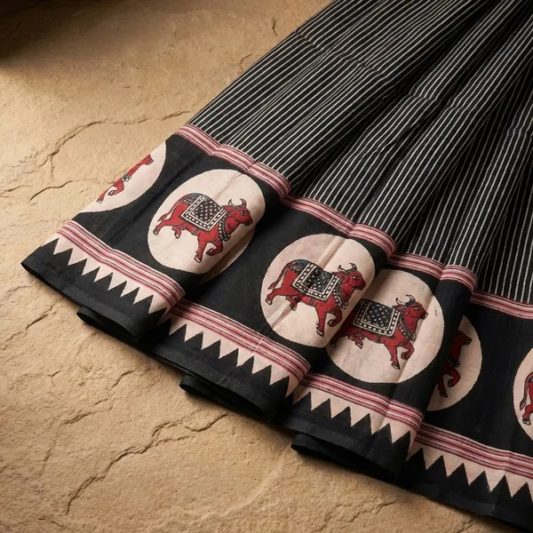 Black_Striped_Cotton_Silk_Saree_For_Women