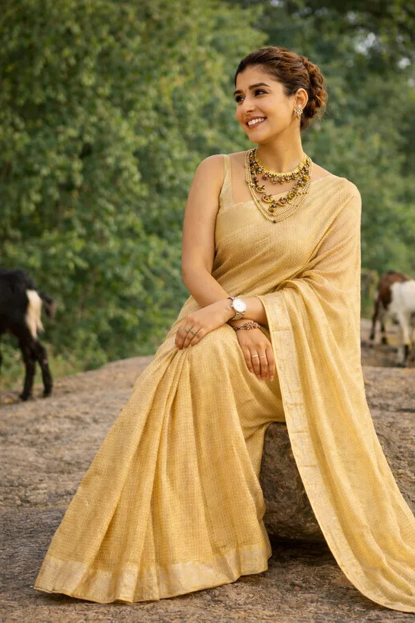 Gopinathji_Studio_Nayanthara_Inspired_Golden_Tissue_Saree_for_Women__Premium_Party_Wear_&_Wedding_Collection