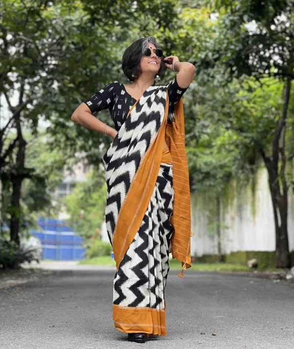 Multicolour_Zig_Zag_Ikat_Print_Cotton_Silk_Saree_For_Women