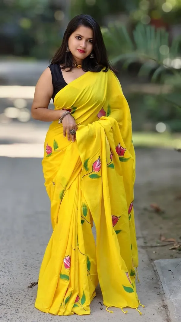 Yellow_Animal_Print_Premium_Saree_For_Women