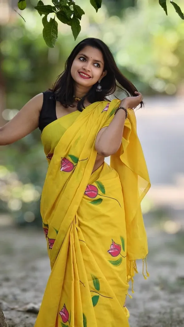 Yellow_Animal_Print_Premium_Saree_For_Women