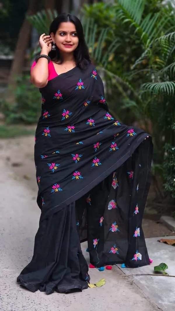 Black_Printed_Premium_Saree_For_Women