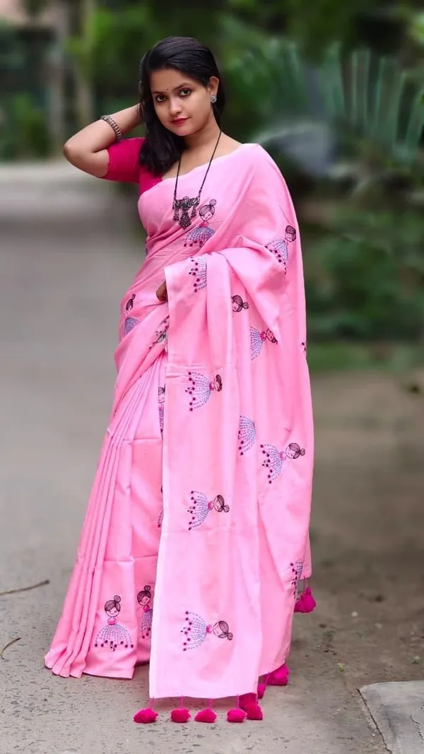 Light_Pink_Striped_And_Geometric_Print_And_Embroidered_And_Solid_And_Plain_And_Woven_Premium_Saree_For_Women