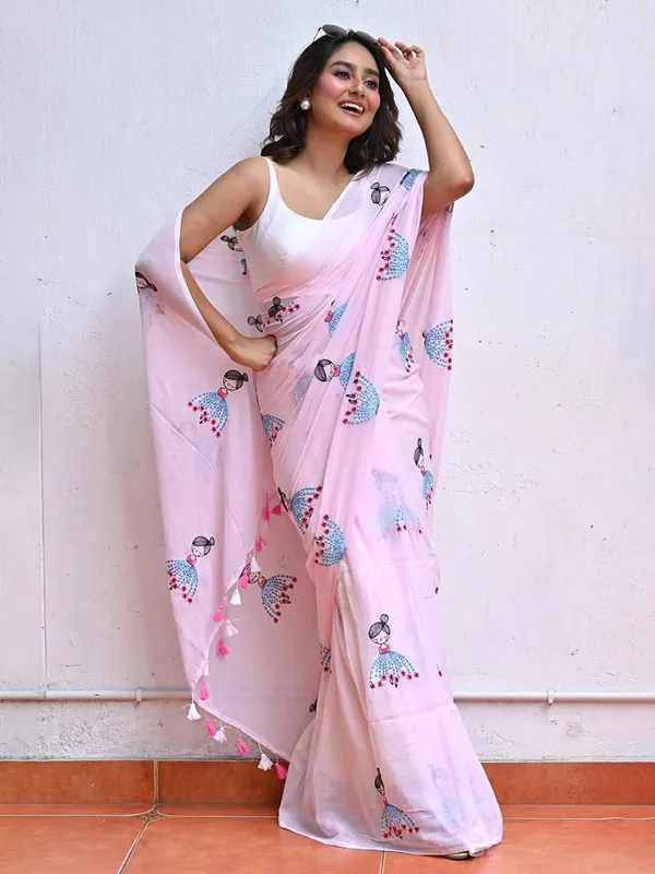 Light_Pink_Printed_Premium_Saree_For_Women
