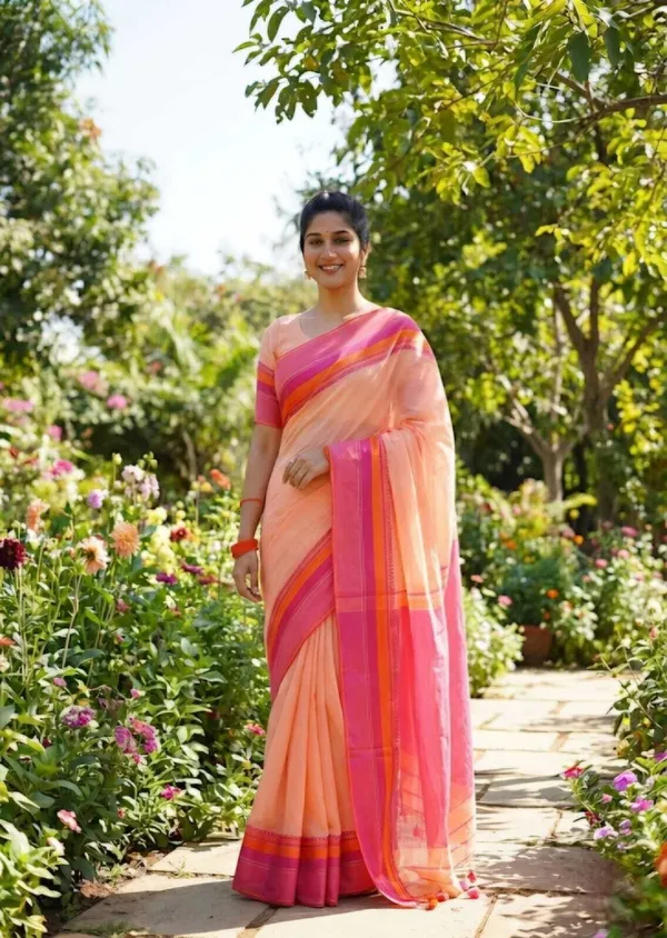 Multicolor_Striped_And_Self_Design_And_Woven_Premium_Saree_For_Women