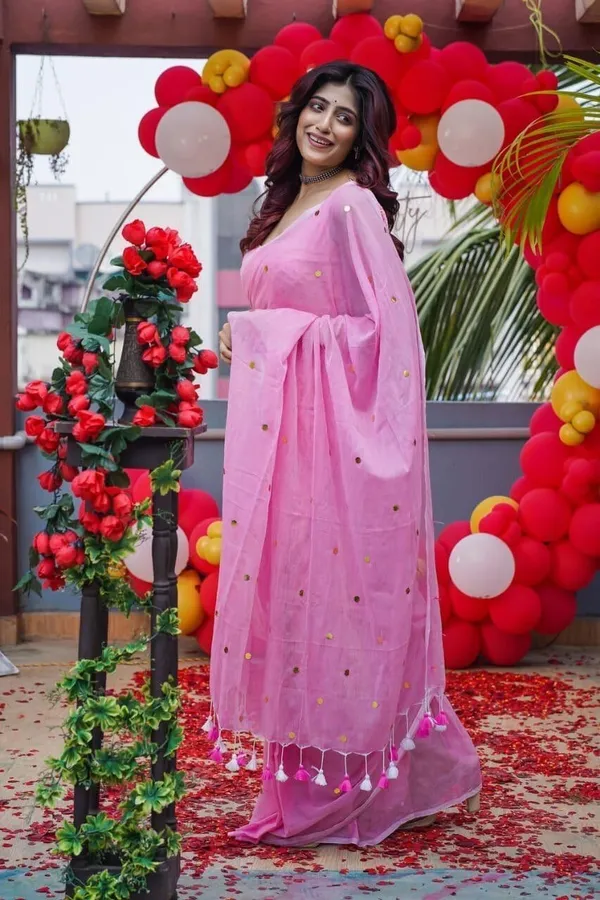 Light_Pink_Color_Block_Premium_Saree_For_Women