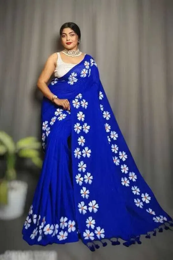 Blue_Striped_Premium_Saree_For_Women