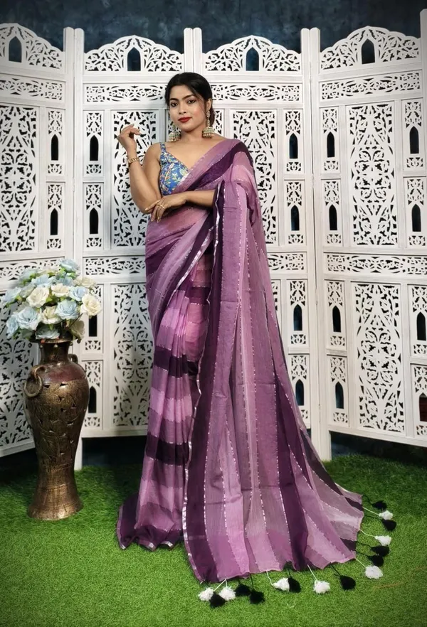 Multicolor_Solid_And_Plain_And_Striped_Premium_Saree_For_Women