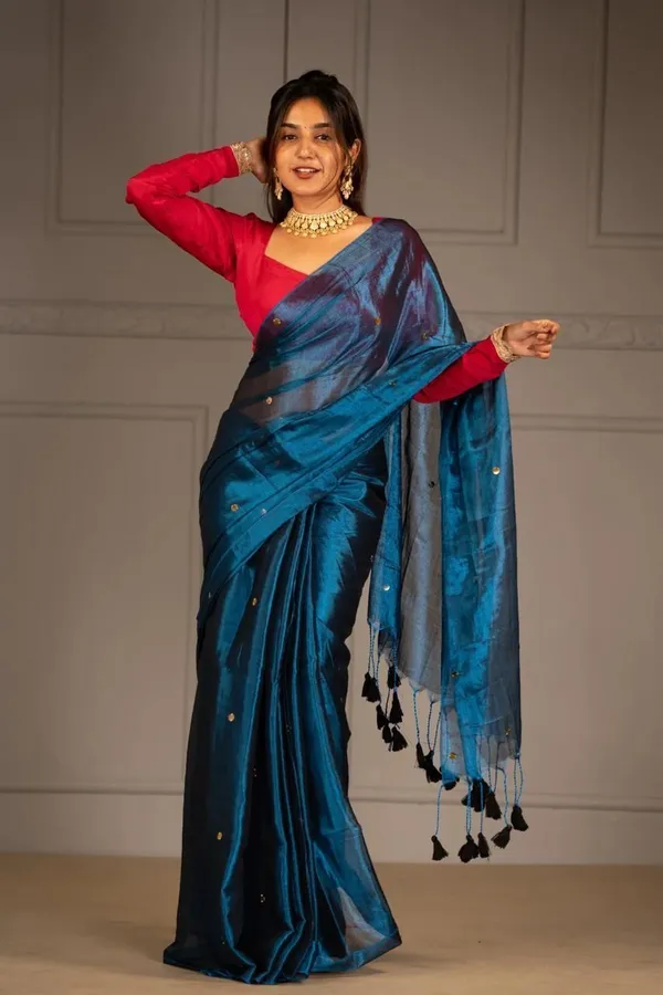 Teal_Blue_Woven_Premium_Saree_For_Women