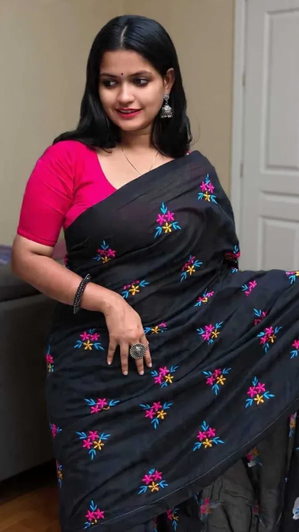Light_Green_Embroidered_And_Self_Design_Premium_Saree_For_Women