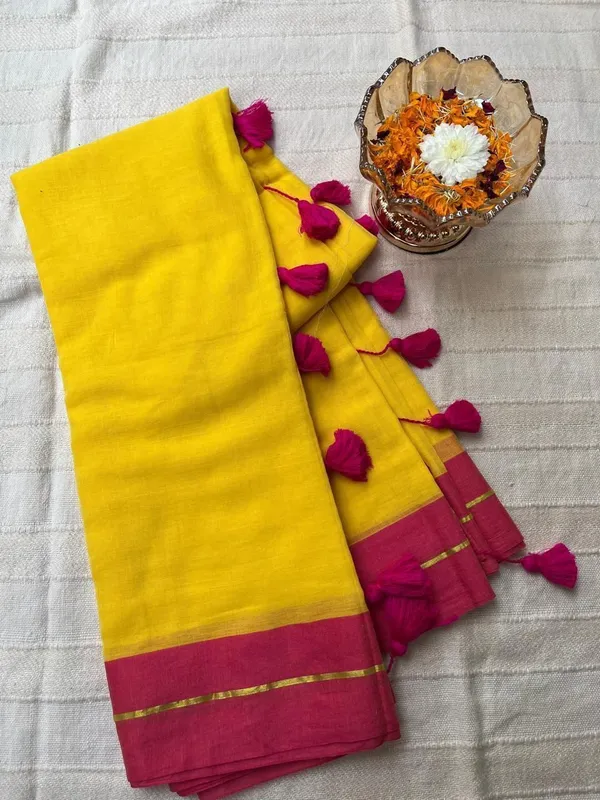 Maroon_Color_Block_Premium_Saree_For_Women