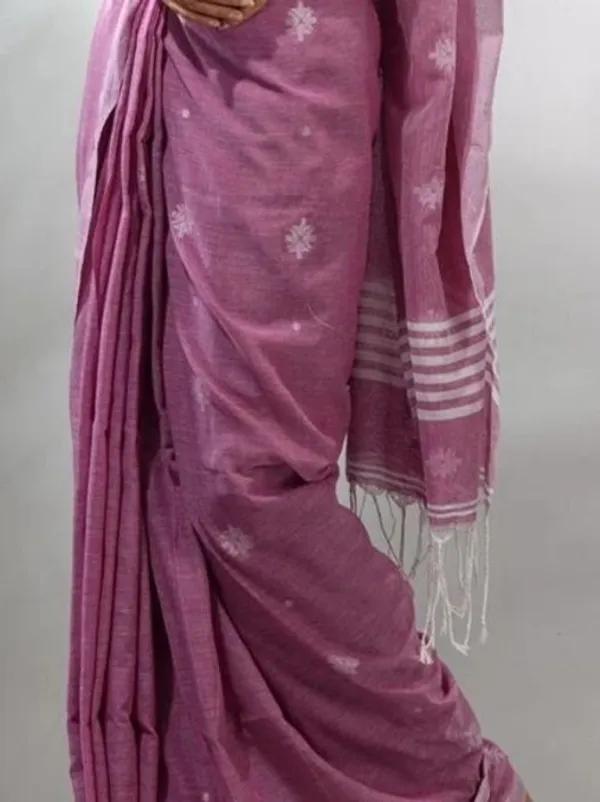 Pink_Solid_And_Plain_And_Striped_Premium_Saree_For_Women