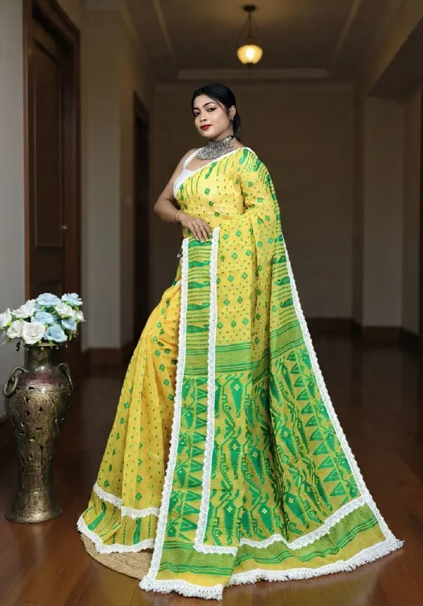 White_Woven_Premium_Saree_For_Women