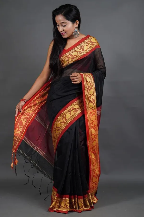 Multicolor_Checkered_And_Embellished_And_Printed_Premium_Saree_For_Women
