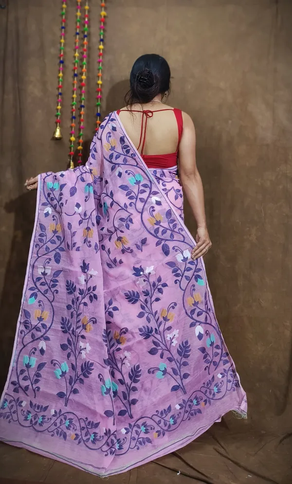Pink_And_Beige_Solid_And_Plain_Premium_Saree_For_Women