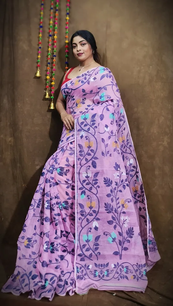 Pink_And_Beige_Solid_And_Plain_Premium_Saree_For_Women
