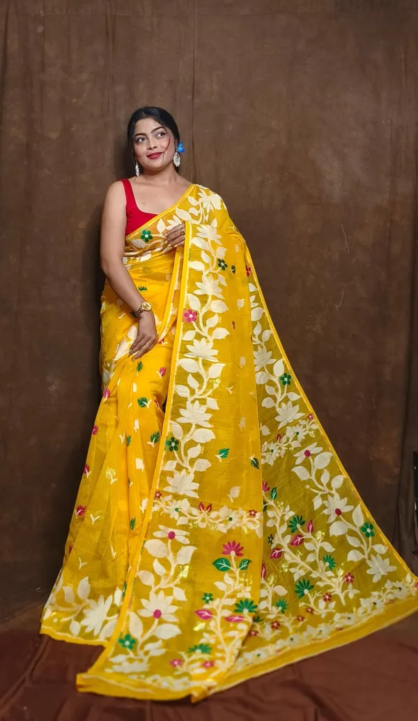 Yellow_Self_Design_Premium_Saree_For_Women