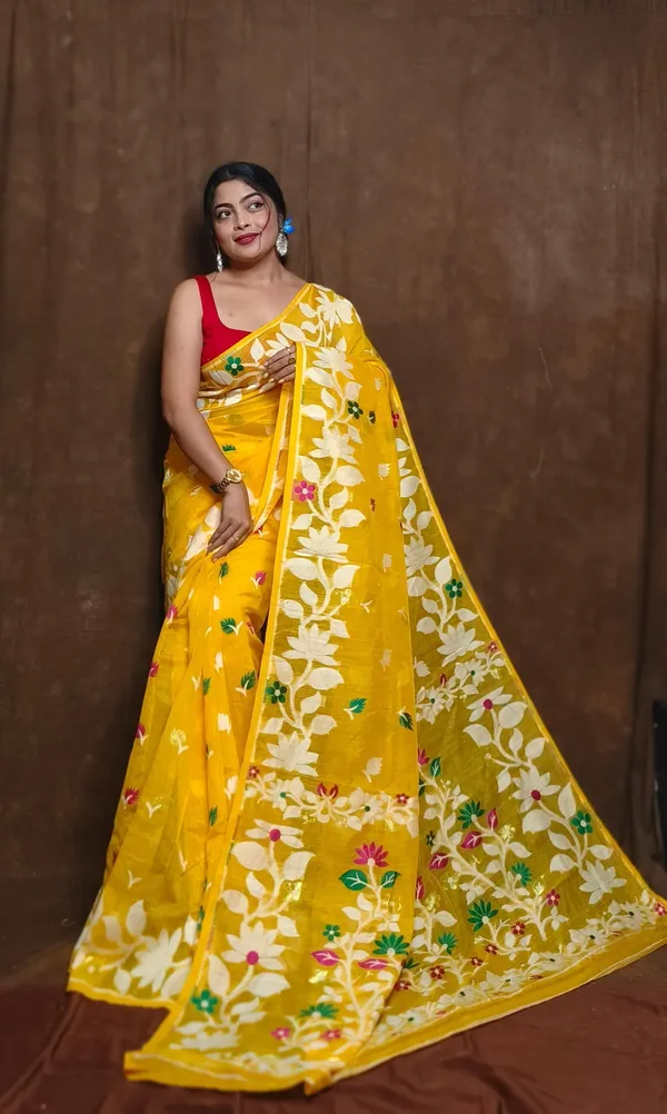 Yellow_Self_Design_Premium_Saree_For_Women
