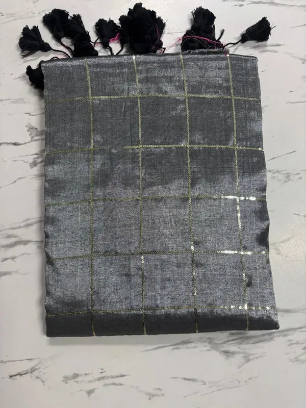 Black_Solid_And_Plain_And_Woven_Premium_Saree_For_Women